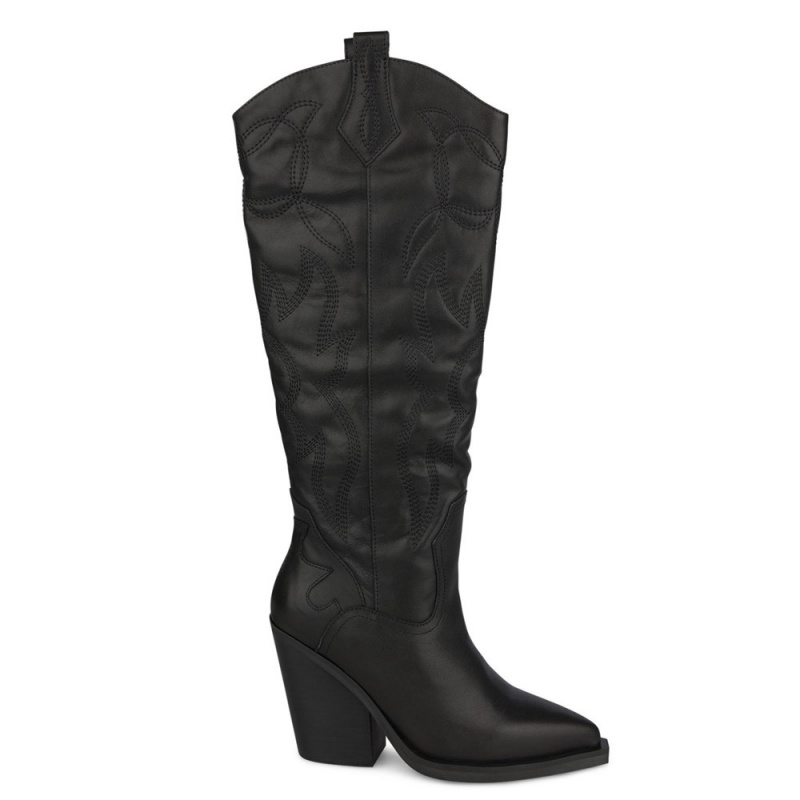 Bottes à Talons Alma En Pena Cowboy Style Boot Noir Femme | KOF-23995080